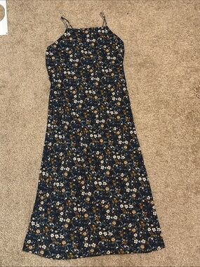 Women's Navy Floral Slip Dress - Navy Floral